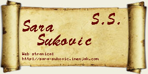 Sara Šuković vizit kartica